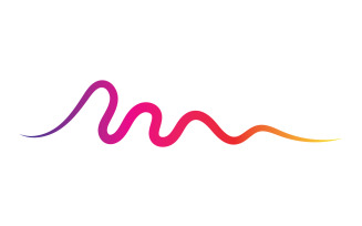 Line sound wave equalizer simple element logo design v16