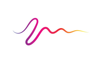 Line sound wave equalizer simple element logo design v17