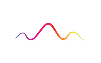 Line sound wave equalizer simple element logo design v1