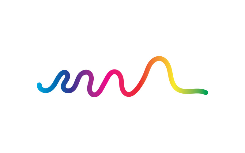 Line sound wave equalizer simple element logo design v21 Logo Template