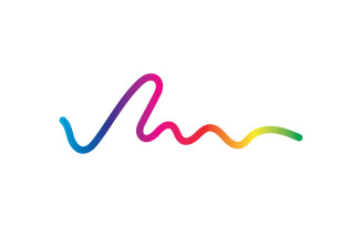 Line sound wave equalizer simple element logo design v22