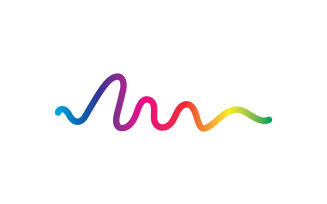 Line sound wave equalizer simple element logo design v24