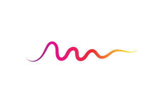 Line sound wave equalizer simple element logo design v7