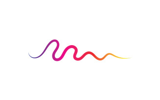 Line sound wave equalizer simple element logo design v9