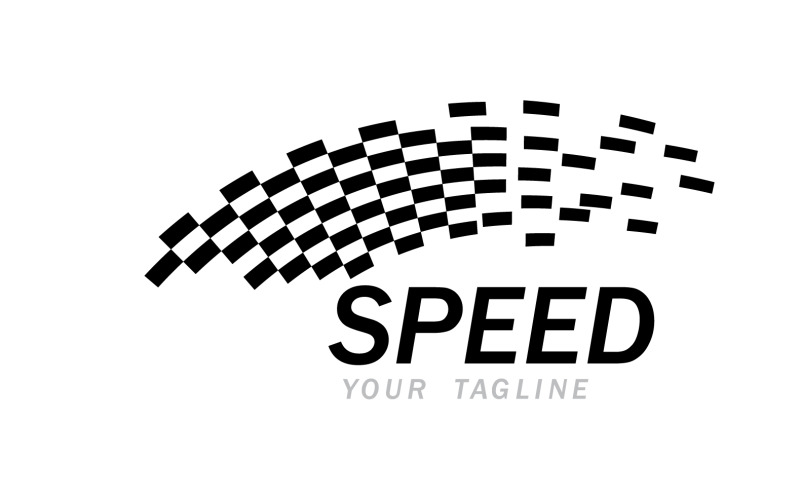 Race flage design sport start v2 Logo Template