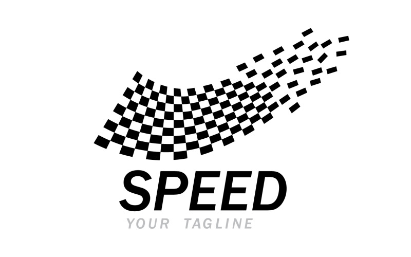 Race flage design sport start v4 Logo Template
