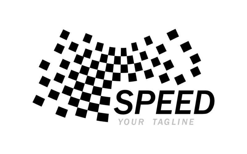 Race flage design sport start v6 Logo Template