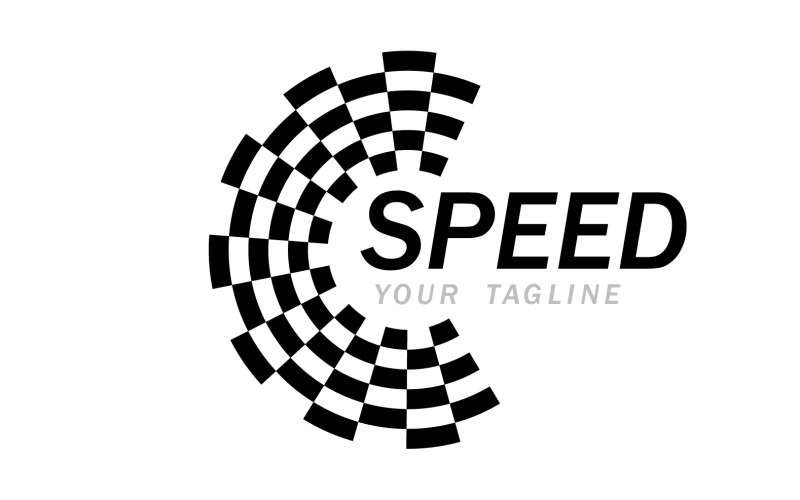 Race flage design sport start v7 Logo Template