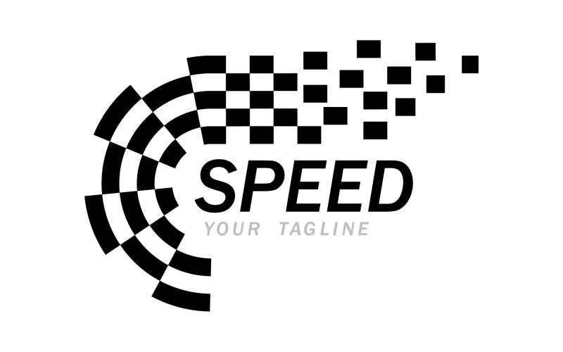 Race flage design sport start v8 Logo Template