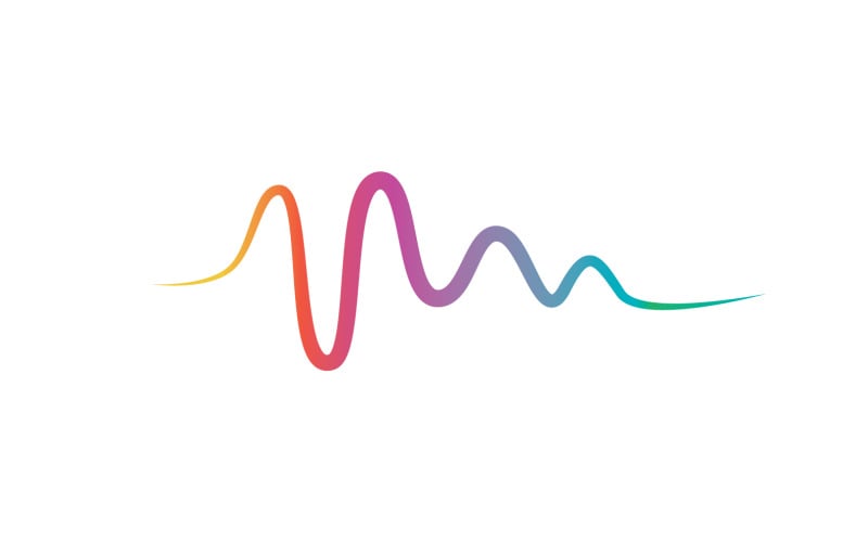 Sound wave line music equalizer v3 Logo Template