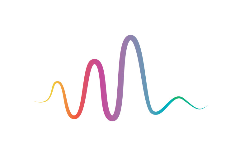 Sound wave line music equalizer v5 Logo Template