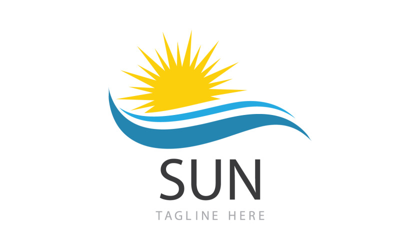 Sun and swosh logo energy v1 Logo Template