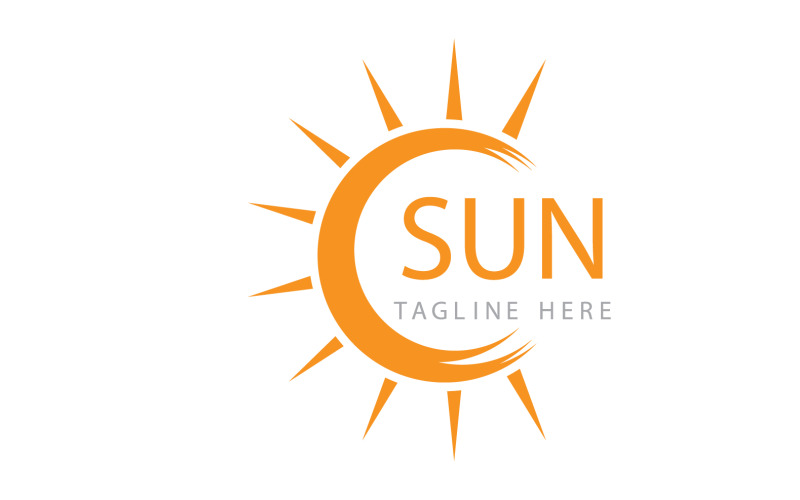 Sun and swosh logo energy v2 Logo Template