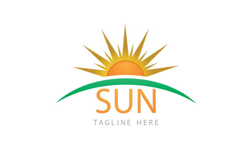 Sun and swosh logo energy v3 Logo Template