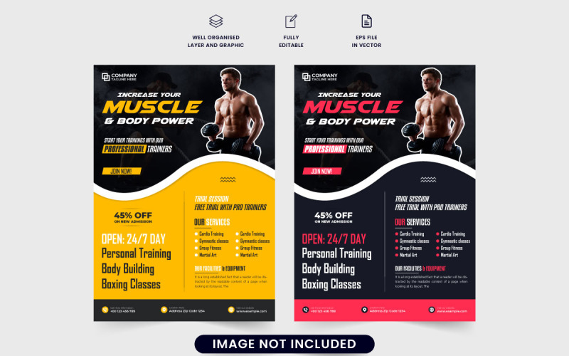 Fitness training business promotion Corporate Identity
