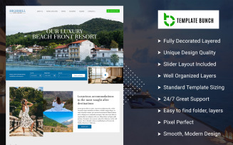 Highhill - Hotel and Resort Customized Landing Page PSD Template