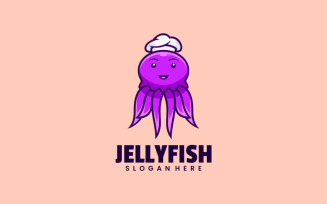 Jellyfish Mascot Cartoon Logo