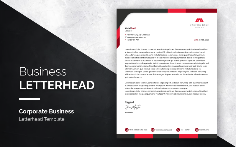 Michael Smith - Corporate Business Letterhead Template Corporate Identity