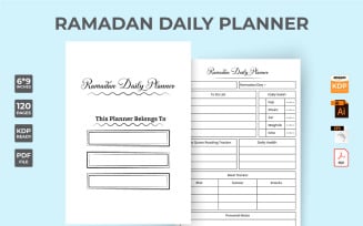 Ramadan Activity Tracker Template Vector