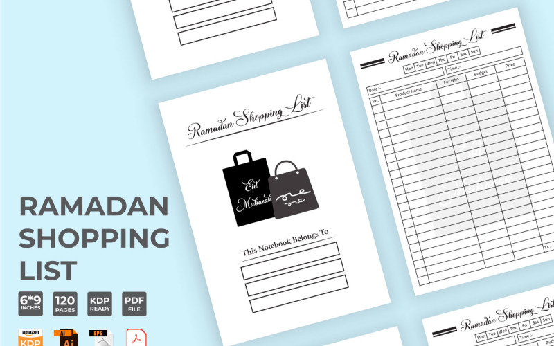 Ramadan Shopping Checklist Template Planner