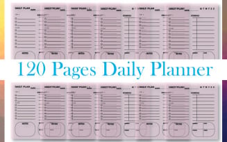 Ready-to-Use 120 Pages Daily Planner for Maintaining Daily Routine.