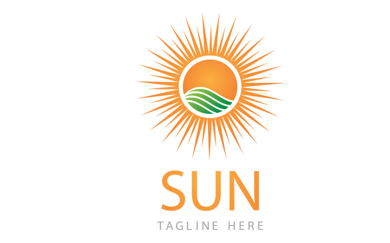 Sun and swosh logo energy v4 Logo Template