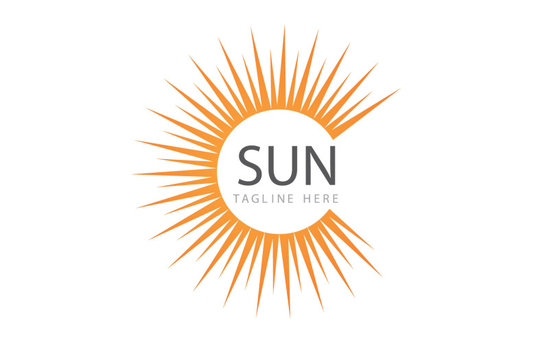 Sun and swosh logo energy v5 Logo Template