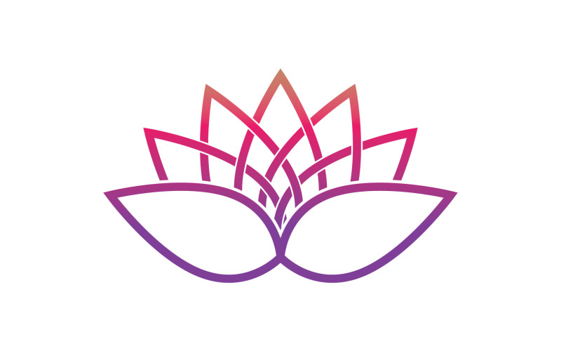 Flower lotus beauthy meditation yoga symbol v10 Logo Template
