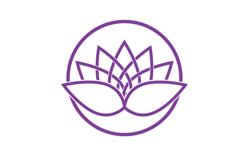 Flower lotus beauthy meditation yoga symbol v12 Logo Template