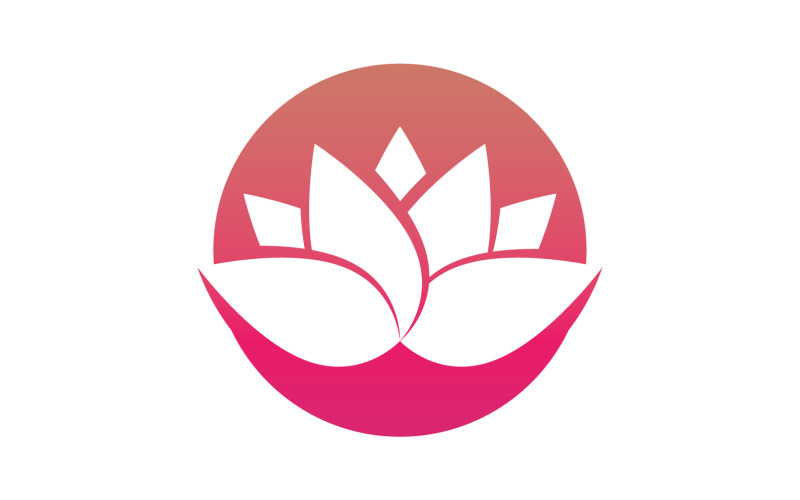 Flower lotus beauthy meditation yoga symbol v13 Logo Template