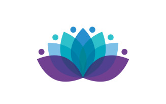 Flower lotus beauthy meditation yoga symbol v15