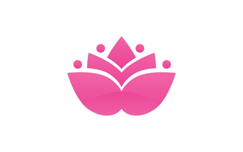 Flower lotus beauthy meditation yoga symbol v1 Logo Template