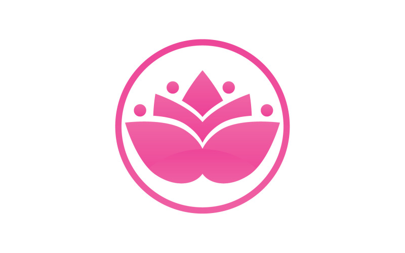 Flower lotus beauthy meditation yoga symbol v2 Logo Template