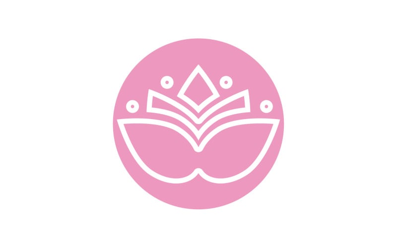Flower lotus beauthy meditation yoga symbol v4 Logo Template