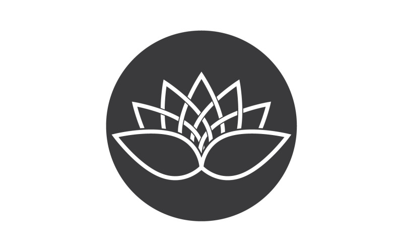 Flower lotus beauthy meditation yoga symbol v7 Logo Template