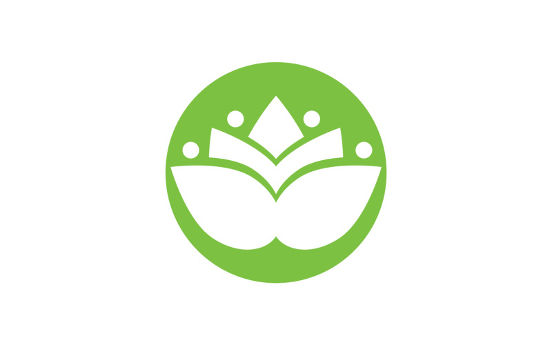 Flower lotus beauthy meditation yoga symbol v9 Logo Template