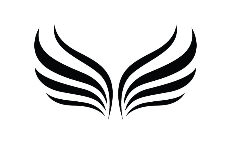Wing Bird falcon eagle animal v12 Logo Template