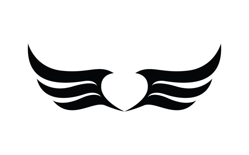 Wing Bird falcon eagle animal v14 Logo Template
