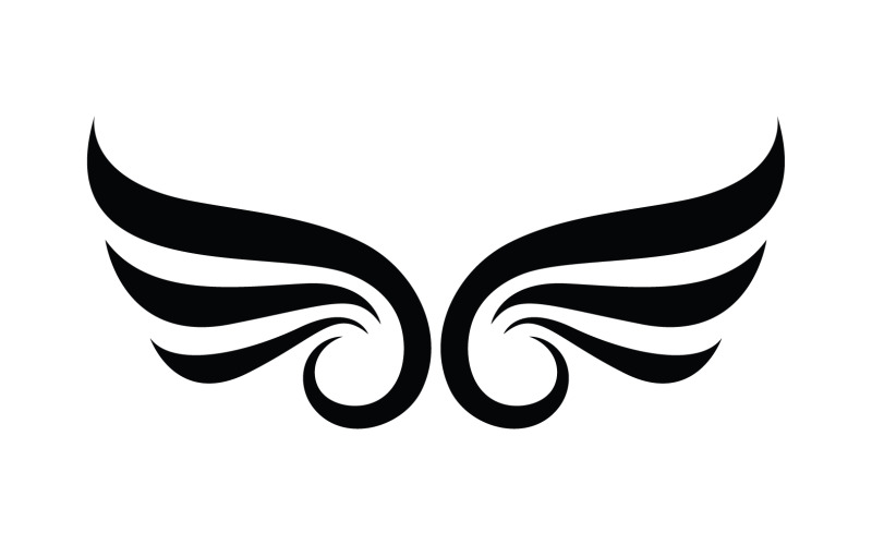 Wing Bird falcon eagle animal v15 Logo Template