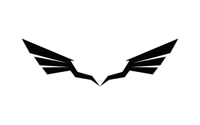 Wing Bird falcon eagle animal v18 Logo Template