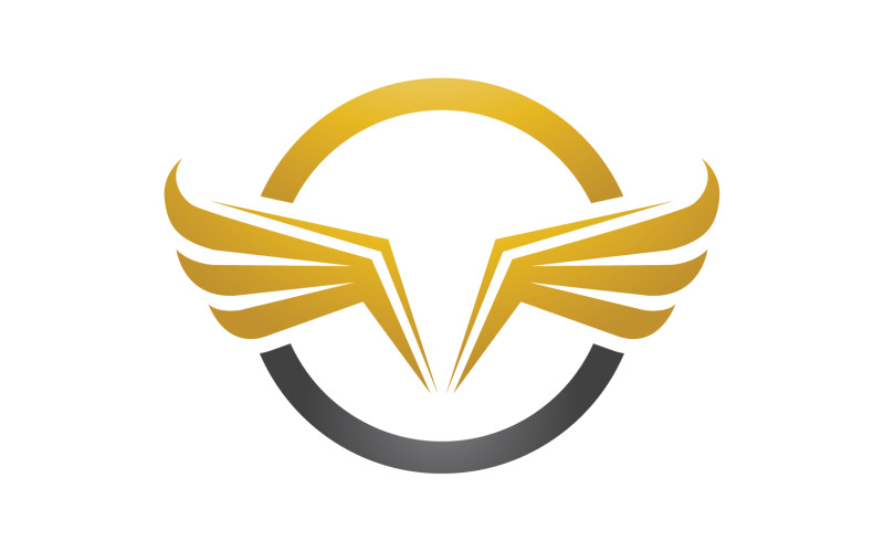 Wing Bird falcon eagle animal v23 Logo Template