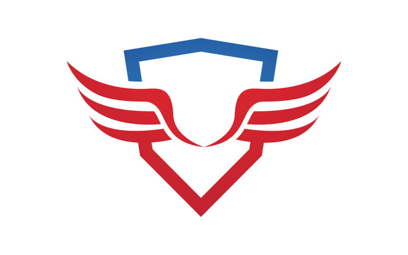 Wing Bird falcon eagle animal v26 Logo Template