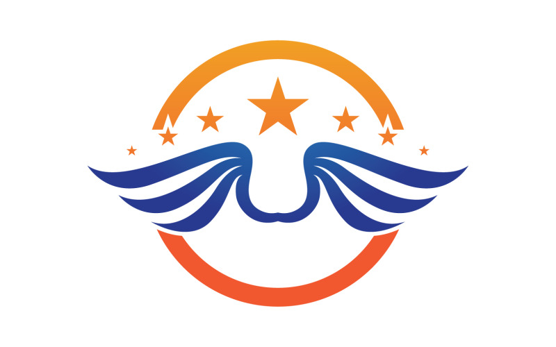 Wing Bird falcon eagle animal v27 Logo Template