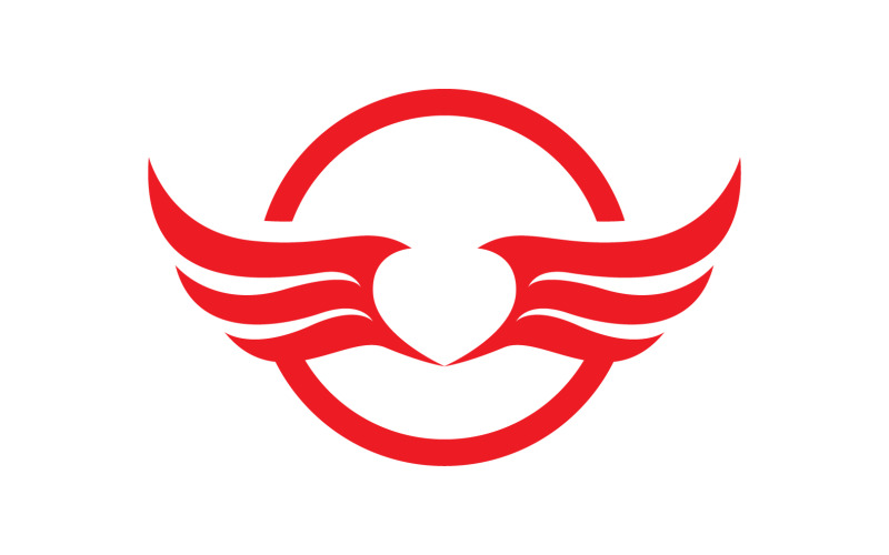 Wing Bird falcon eagle animal v30 Logo Template
