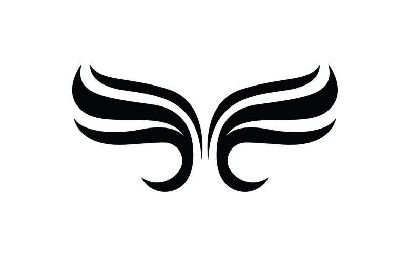 Wing Bird falcon eagle animal v4 Logo Template