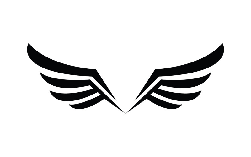 Wing Bird falcon eagle animal v6 Logo Template