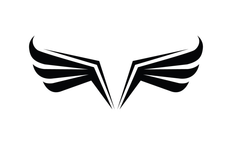 Wing Bird falcon eagle animal v7 Logo Template