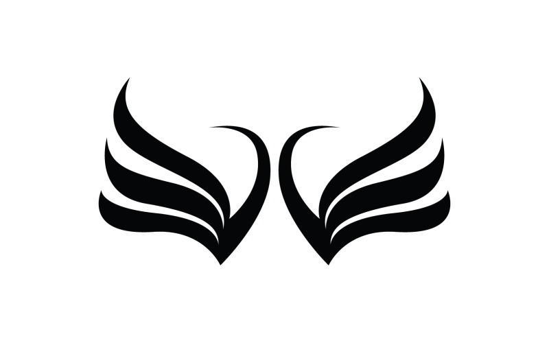 Wing Bird falcon eagle animal v8 Logo Template