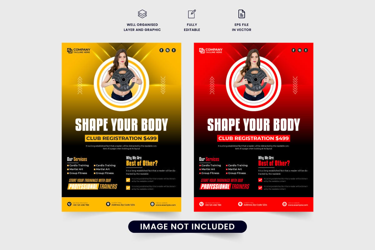 Template #324201 Poster Fitness Webdesign Template - Logo template Preview