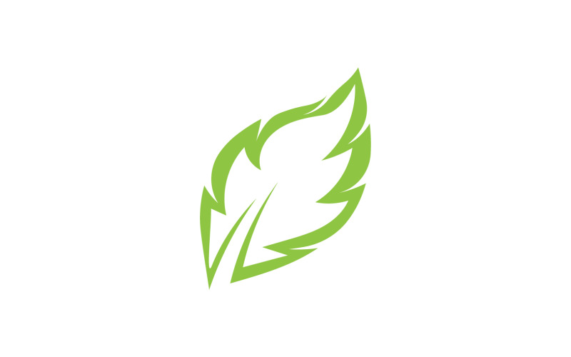 Green Leaf nature element tree company name v11 Logo Template